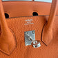 Birkin25 バーキン25 Orange オレンジ  PHW シルバー金具 Togo トゴ Stamp-W W刻印