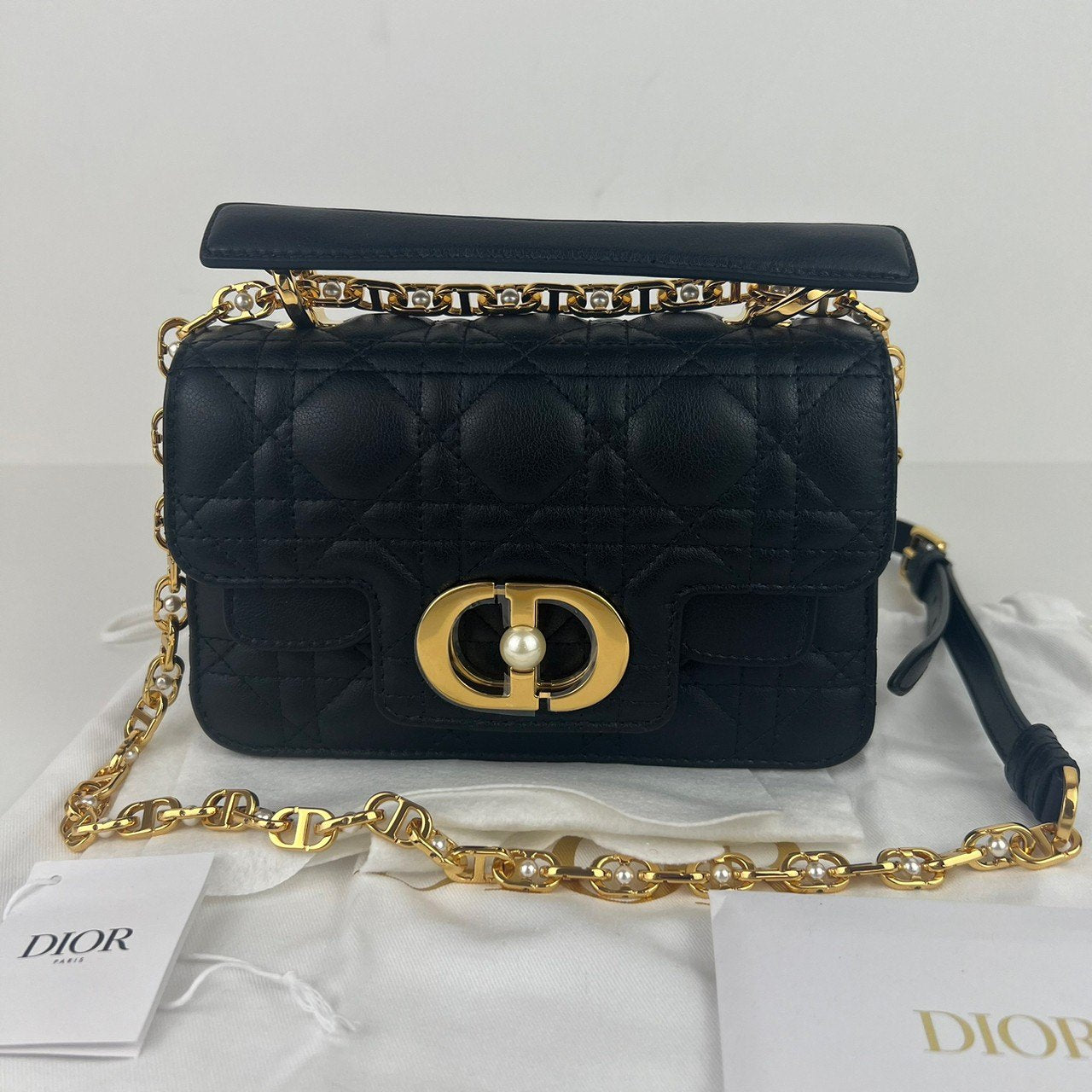 Dior Jolie トップハンドルバッグミニ　Black ブラック  GHW ゴールド金具　Calf