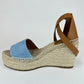 Tipoli espadrille ティポリ エスパドリーユ ウェッジソール Blue clair/Natural ブルークレール/ナチュラル Denim/Calf デニム/カーフ 36(23cm) レディースサンダル