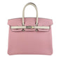 Birkin25 PO バーキン25パーソナルオーダー Rose sakura/Nata ローズサクラ/ナタ  PHW シルバー金具 Chevre シェーブル Stamp-B B刻印