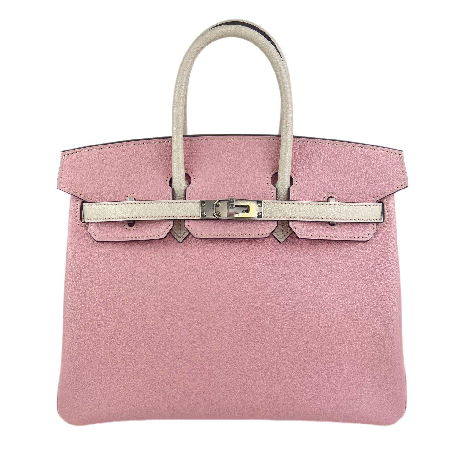 Birkin25 PO バーキン25パーソナルオーダー Rose sakura/Nata ローズサクラ/ナタ  PHW シルバー金具 Chevre シェーブル Stamp-B B刻印
