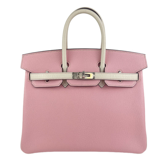 Birkin25 PO バーキン25パーソナルオーダー Rose sakura/Nata ローズサクラ/ナタ  PHW シルバー金具 Chevre シェーブル Stamp-B B刻印