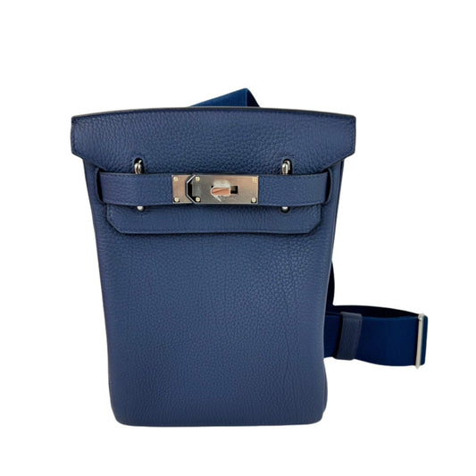 新品 HERMES エルメス Hac a dos PM アッカドPM Blue de press ブルードプリュス Togo トゴ PHW シルバー金具 B刻