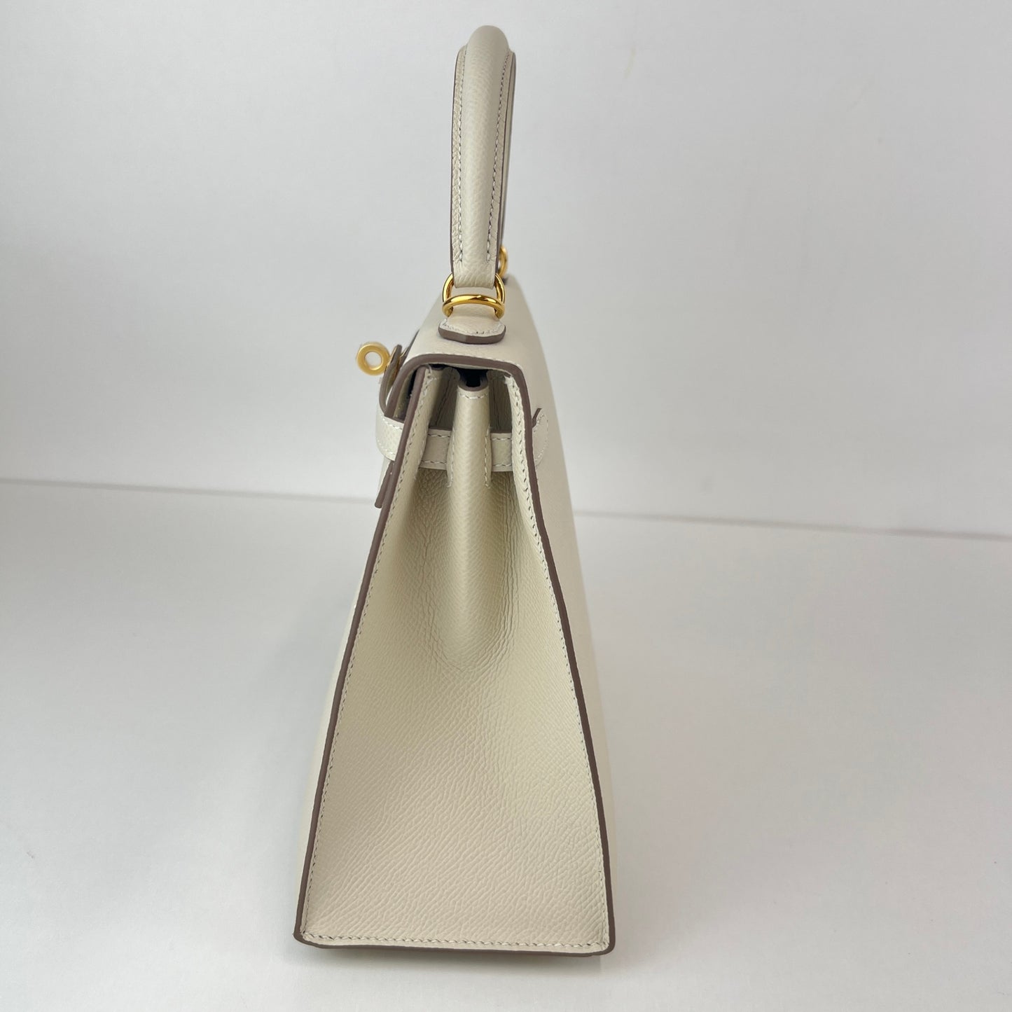 Kelly25 Sellier ケリー25 セリエ Craie クレ GHW ゴールド金具 Stamp-W W刻印 Epsom エプソン