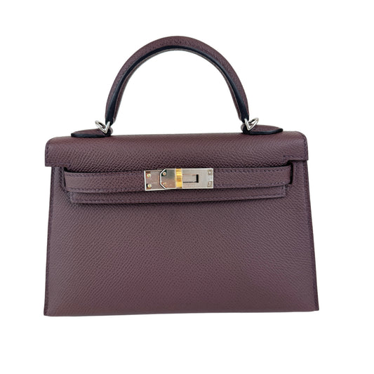 Hermès エルメス Mini kelly ミニケリー Stamp-W W刻印  Epsom エプソン Rouge sellier ルージュセリエ EHW エレクトラム金具