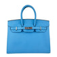 Birkin25 sellier バーキン25 セリエ Celeste セレステ PHW シルバー金具 U刻 Epsom エプソン