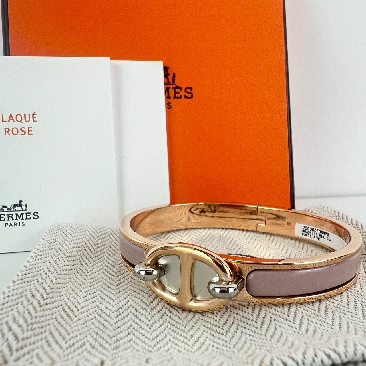 エナメルブレスレット ミニ・クリック/シェーヌ・ダンクル ローズ・ボーテ ゴールデンローズ