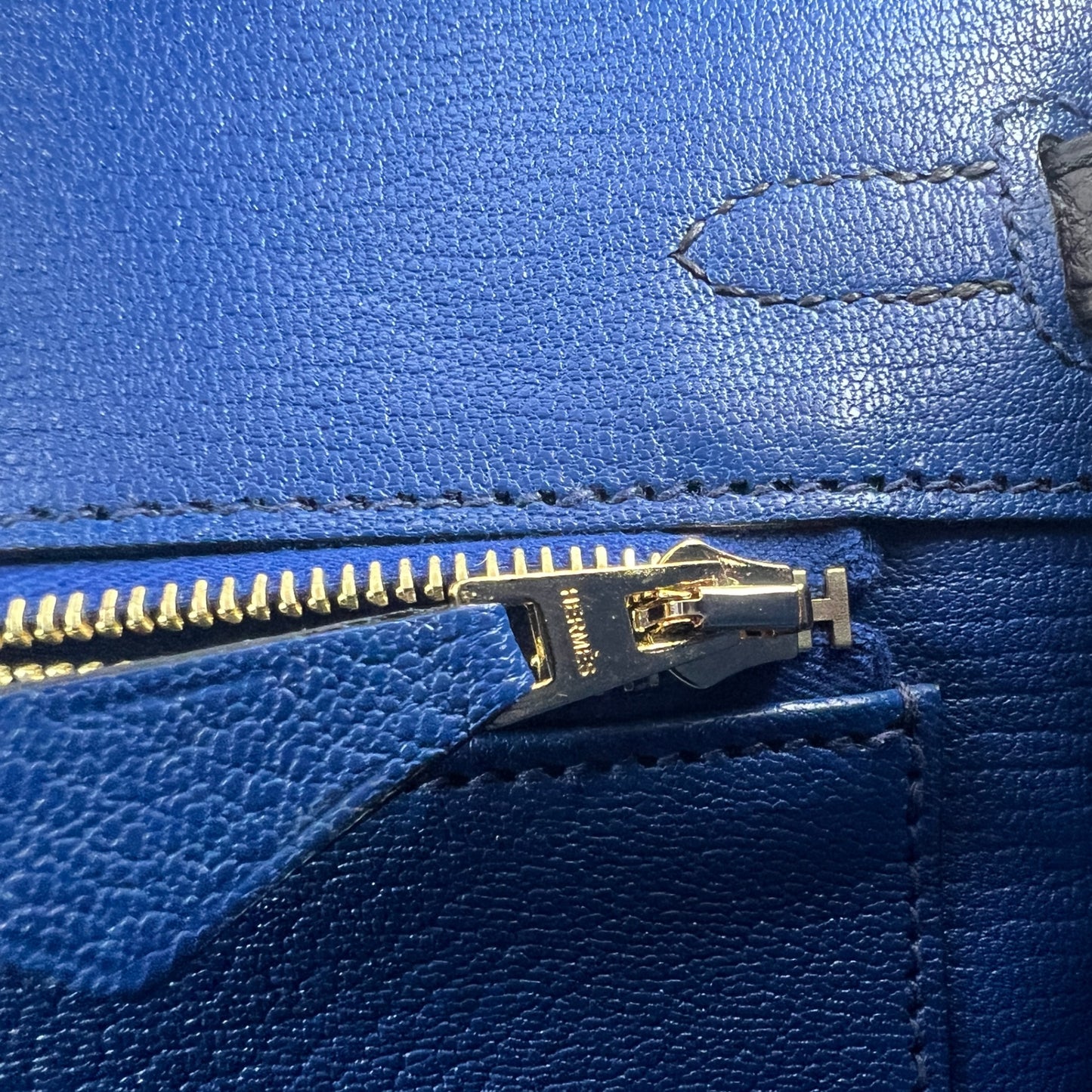 Birkin25 Verso バーキン25ヴェルソ Black/Blue saphir/ブラック/ブルーサファイヤ  GHW ゴールド金具 Togo トゴ Stamp-K K刻印