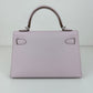 Mini kelly ミニケリー Stamp-K K刻印 Epsom エプソン Mauve pale モーヴペール PHW シルバー金具