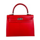 Kelly25 ケリー25 Rouge de coeur ルージュクー シルバー金具 Stamp-K K刻印 Chevre シェーブル