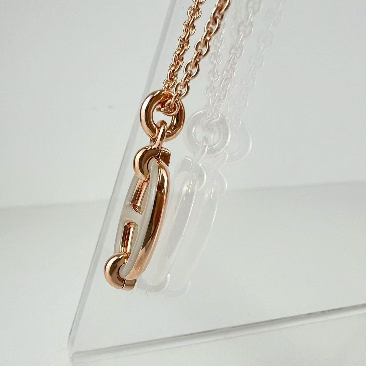 Mini Maillon pendant ミニ マイヨン ペンダント Cream Rosegold クリーム ローズゴールド メタル