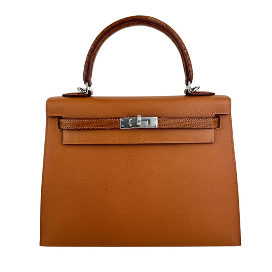 Kelly25 touch ケリー25タッチ Gold ゴールド  PHW シルバー金具 Crocodile / Madame クロコダイル/マダム Stamp-K K刻印