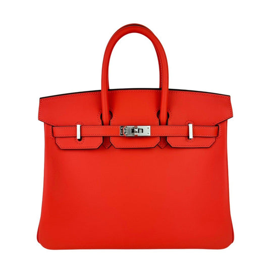 Birkin25 バーキン25 Stamp-W W刻印 Swift スイフト Orange field オレンジフィールド PHW シルバー金具
