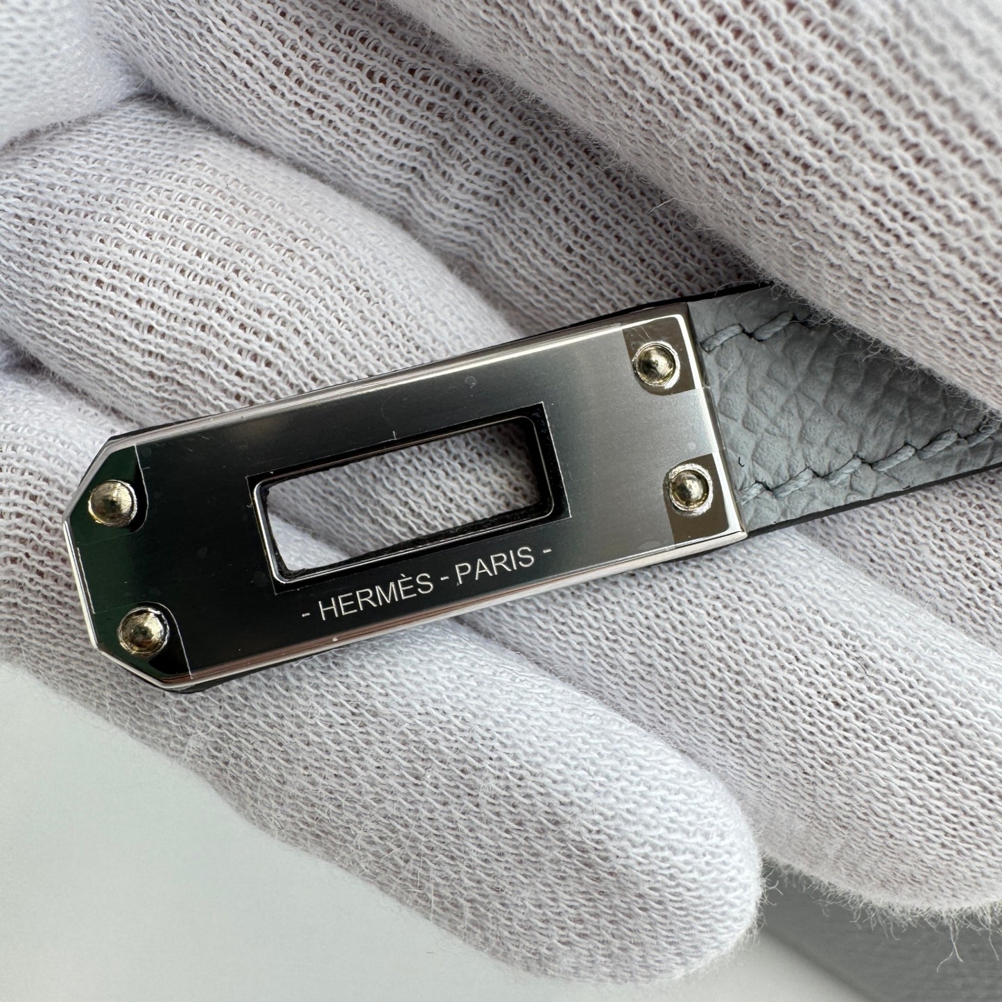 Mini kelly ミニケリー Blue gracie ブルーグラシエ  PHW シルバー金具 Epsom エプソン Stamp-K K刻印