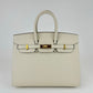 Birkin25 Sellier バーキン25 セリエ Craie クレ Epsom エプソン GHW ゴールド金具 Stamp-W W刻印