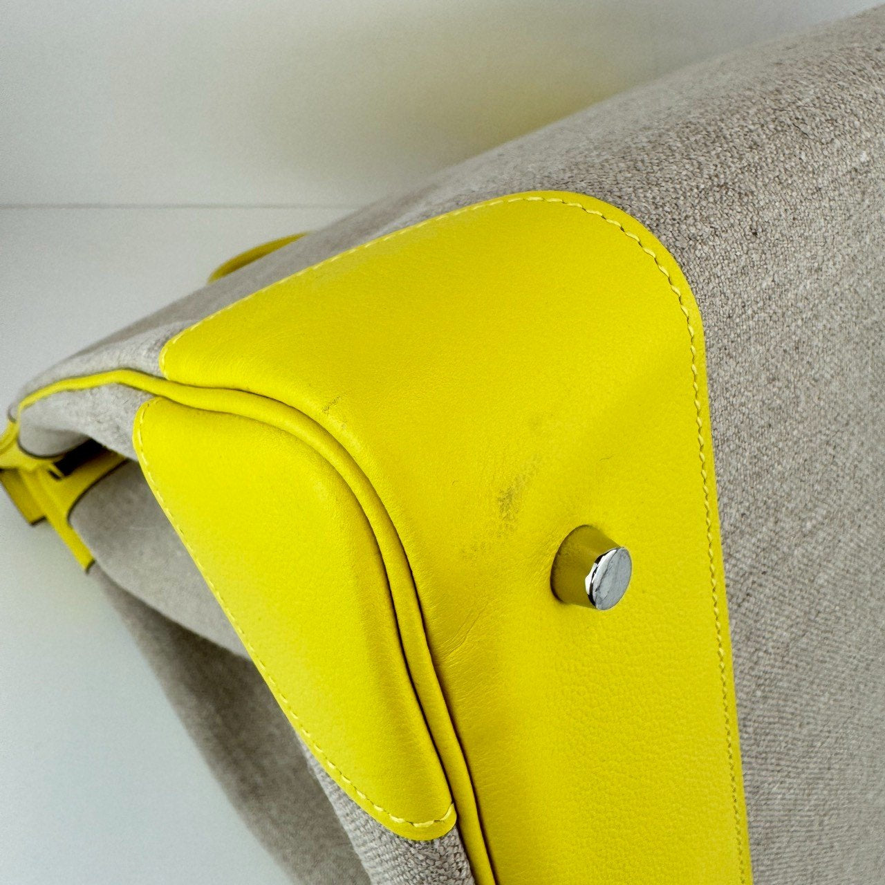 Haut a courries 40 Combi オータクロア40コンビ　Yellow イエロー　PHW シルバー金具　Stamp-D D刻印