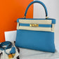Kelly28 ケリー28 Bleu jean ブルージーン ゴールド金具 Stamp-W W刻印  Togo トゴ