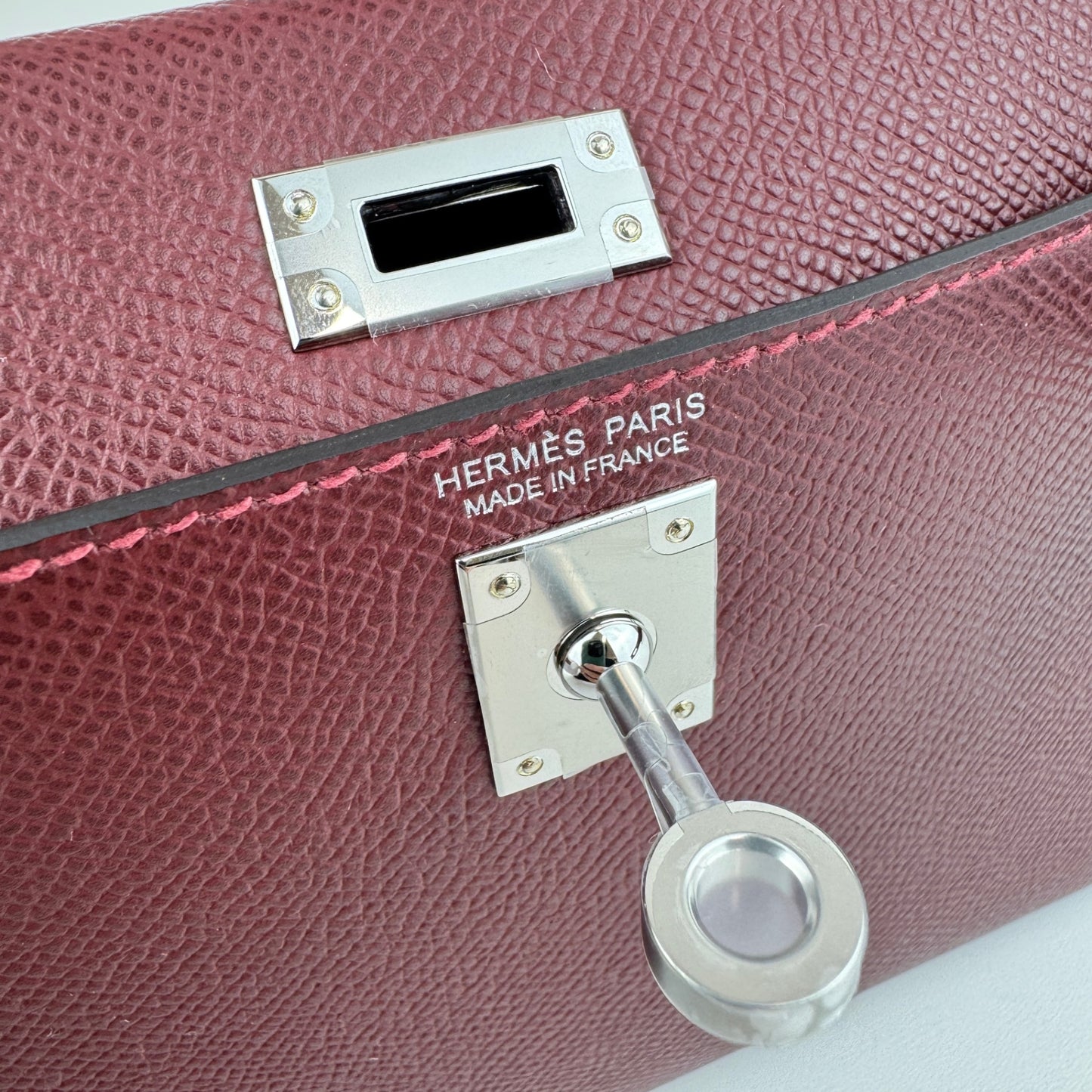 Mini kelly tricolor ミニケリートリコロール Rouge H ルージュH PHW シルバー金具 Stamp-K K刻