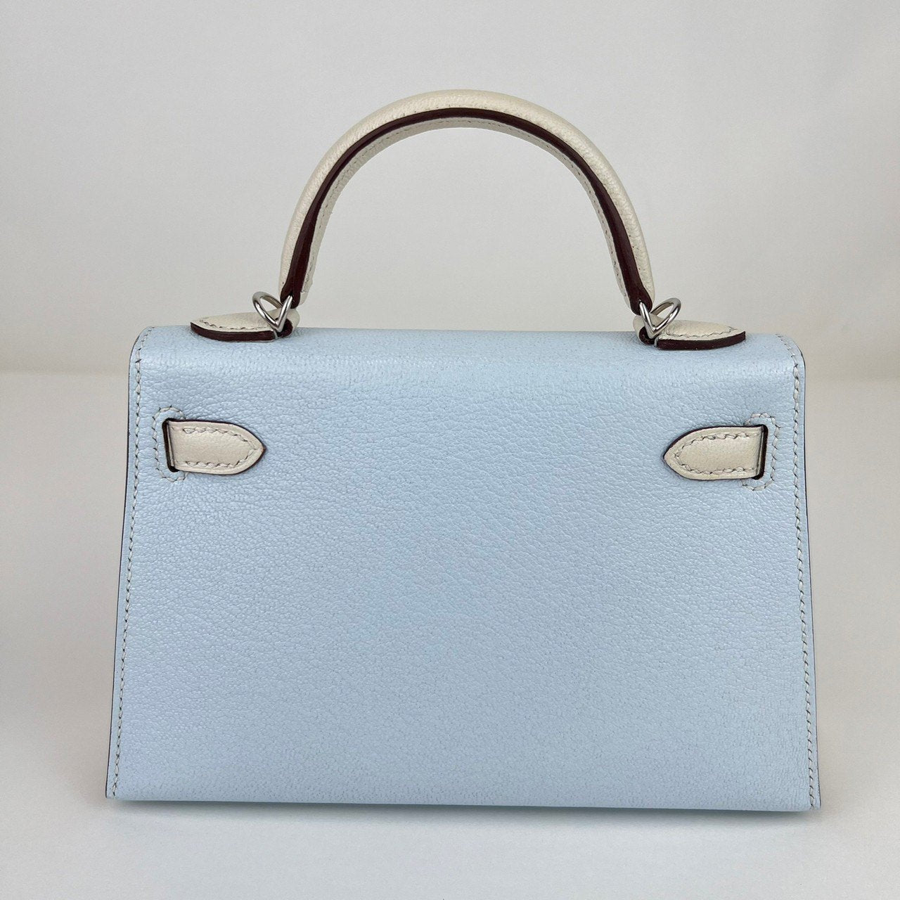 新品未使用 HERMES エルメス Mini Kelly PO ミニケリーPO Blue brume/Craie ブルーブリュム/クレ PHW シルバー金具 Stamp-B B刻印 レディースバッグ ショルダーバッグ