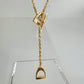 ジョケットネックレス、スモールモデル  Jockette necklace ブラック/イエローゴールドメッキ Black / GHW
