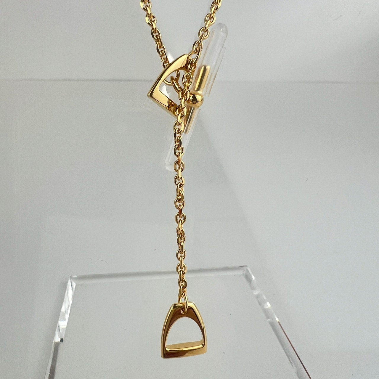 ジョケットネックレス、スモールモデル  Jockette necklace ブラック/イエローゴールドメッキ Black / GHW