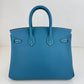 Birkin25 バーキン25 Blue jean ブルージーン　PHW シルバー金具　Stamp-K K刻
