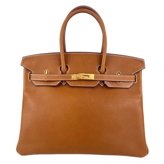 Birkin35 バーキン35 Gold ゴールド GHW ゴールド金具 Stamp-K K刻印 Veau Barenia バレニア
