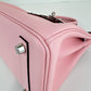 Birkin25 バーキン25 Rose sakura ローズサクラ PHW SV金具 Stamp-D D刻印