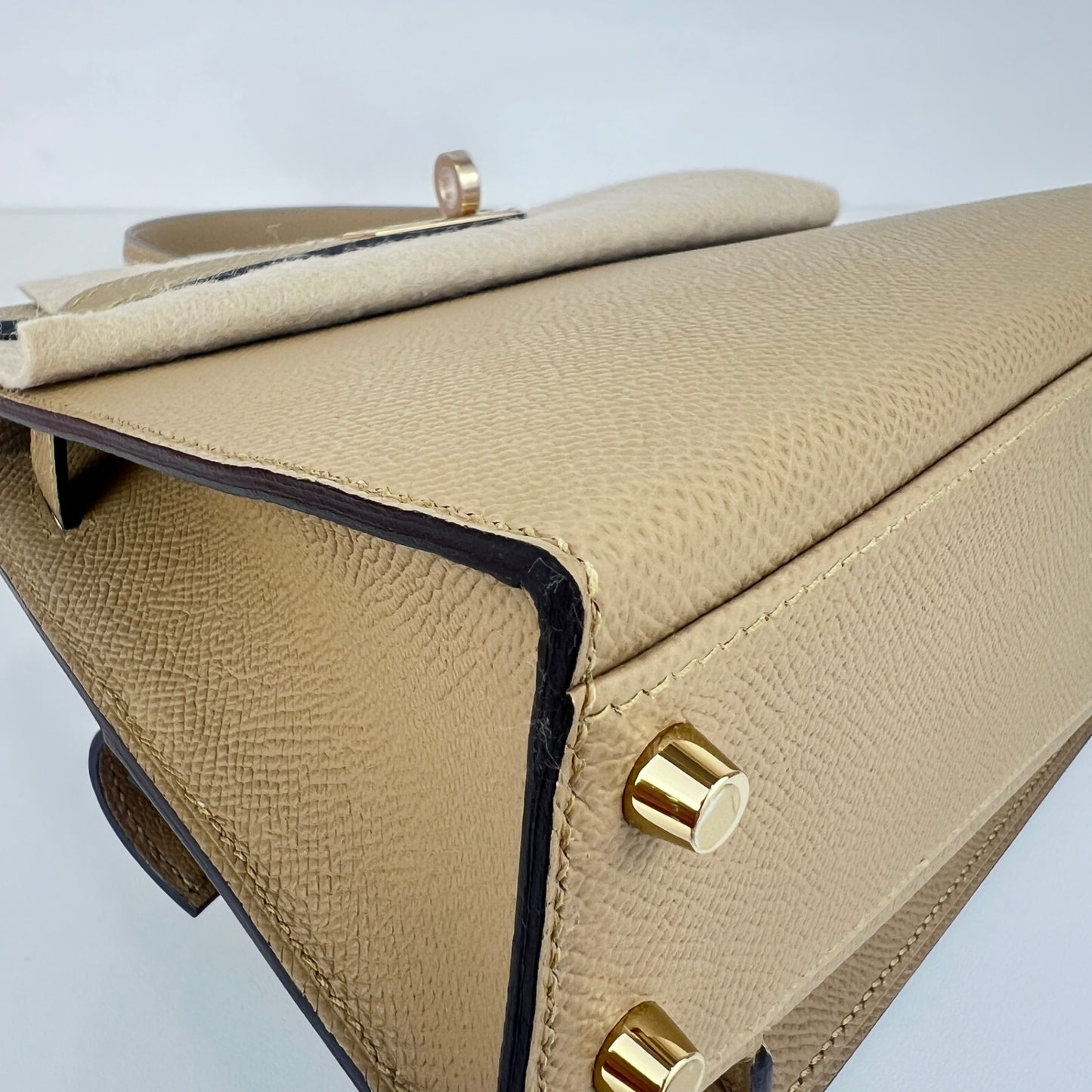 Mini kelly disorder ミニケリー 無秩序 Poussiere プシエール PMBHW  シャンパンゴールド金具 Stamp-K K刻印 Epsom エプソン