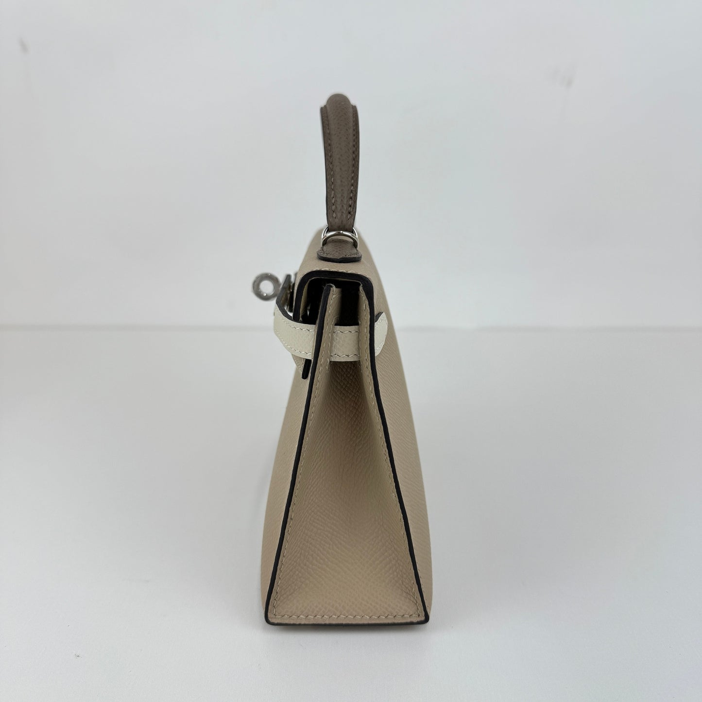 Mini kelly tricolor ミニケリートリコロール Trench トレンチ PHW シルバー金具 Stamp-K K刻印 Epsom エプソン