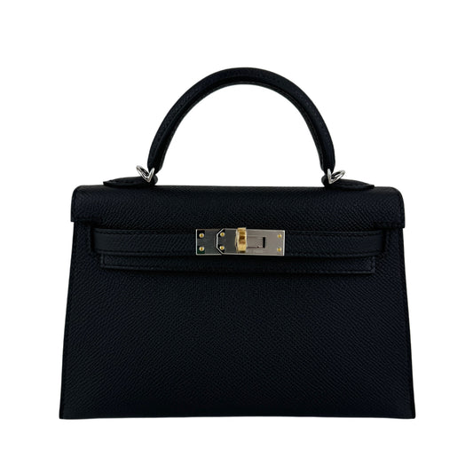 Mini kelly ミニケリー Black ブラック EHW エレクトラム金具 Stamp-K K刻 Epsom エプソン