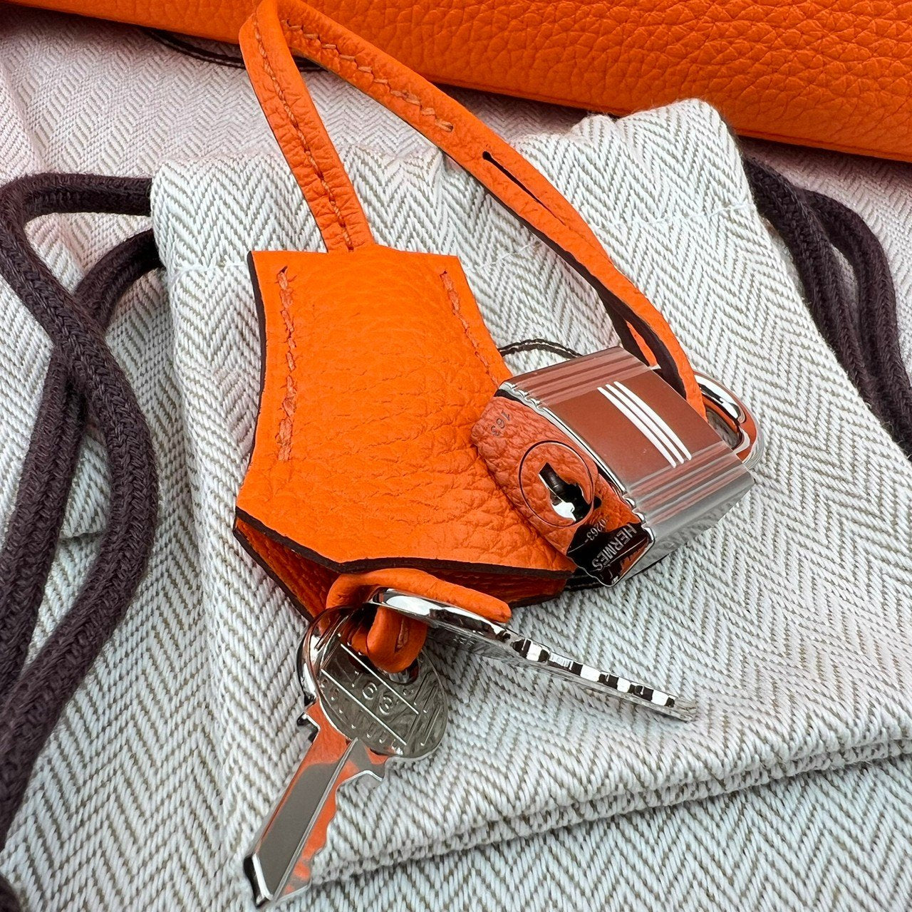 Kelly25 ケリー25 Orange minium オレンジミニアム PHW シルバー金具 Togo トゴ Stamp-B B刻印