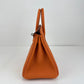 Birkin25 バーキン25 Orange オレンジ PHW シルバー金具 Togo トゴ Stamp-K K刻印