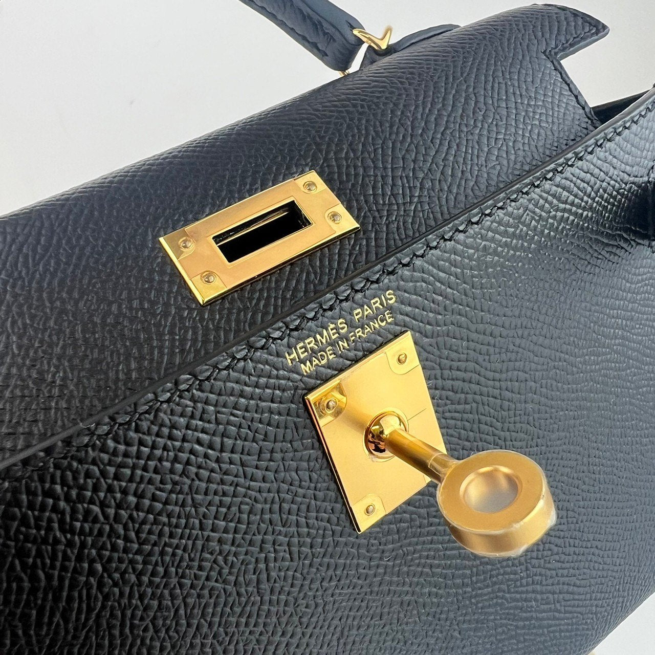 Mini kelly ミニケリー Black ブラック  GHW ゴールド金具 Epsom エプソン Stamp-B B刻印