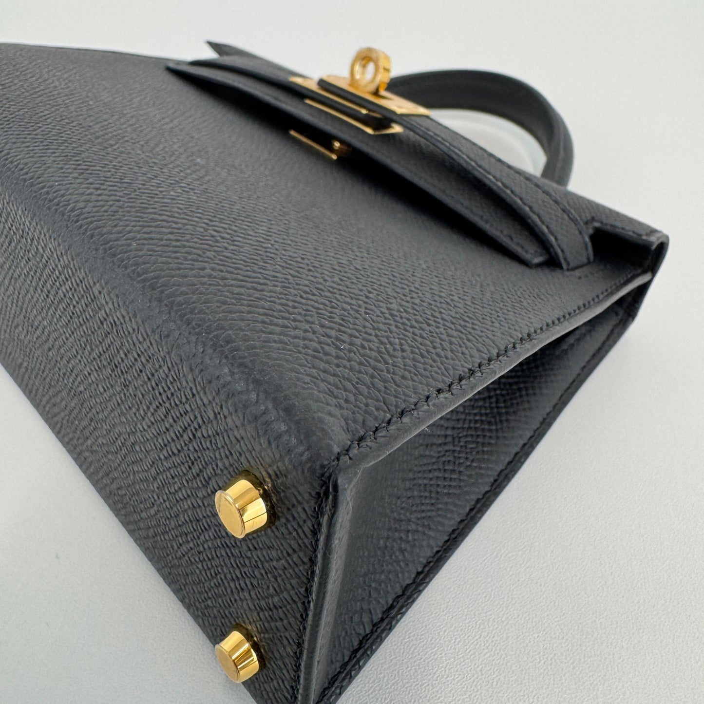 Mini kelly ミニケリー Black ブラック Epsom エプソン GHW ゴールド金具 Stamp-K K刻印