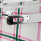 Kelly25 tartan light ケリー25タータン ライト Stamp-K K刻印 Swift スイフト Gris pale/Bubblegum/Vert moyen PHW シルバー金具