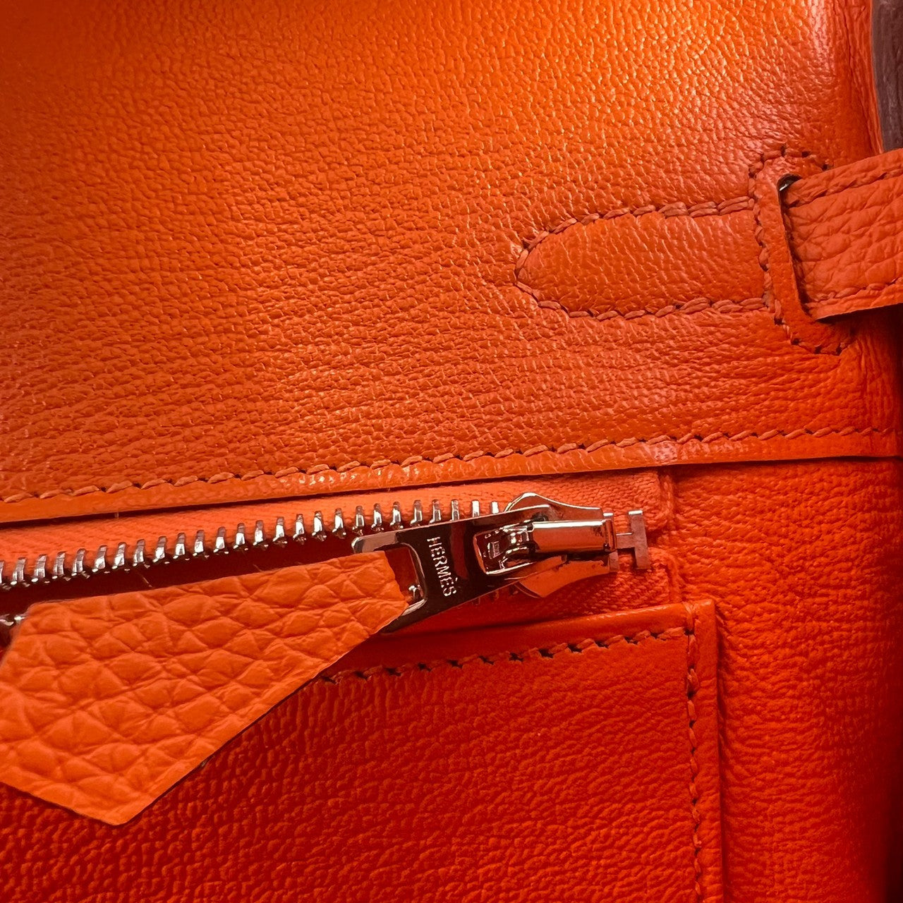 Birkin25 バーキン25 Orangeminium オレンジミニウム PHW シルバー金具 B刻