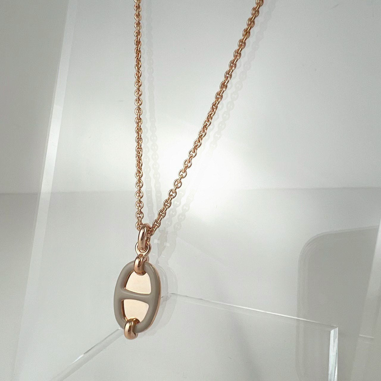 Mini Maillon pendant ミニ マイヨン ペンダント Cream Rosegold クリーム ローズゴールド メタル