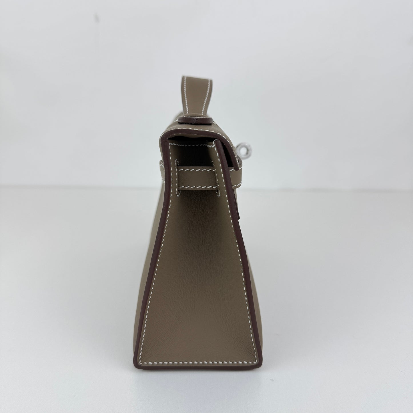 Pochette kelly ケリーポシェット Etoupe エトープ PHW シルバー金具 Stamp-K K刻印 Swift スイフト