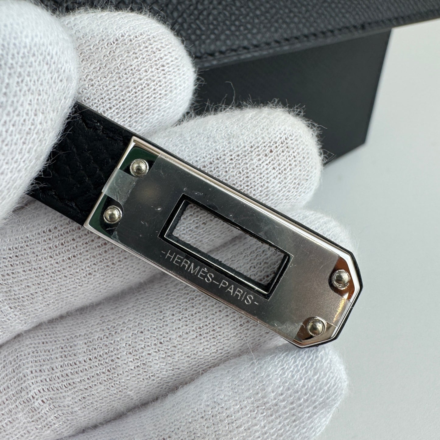 Kelly20 disrder ケリー20 無秩序 Black ブラック Epsom エプソン PHW シルバー金具 Stamp-W W刻印