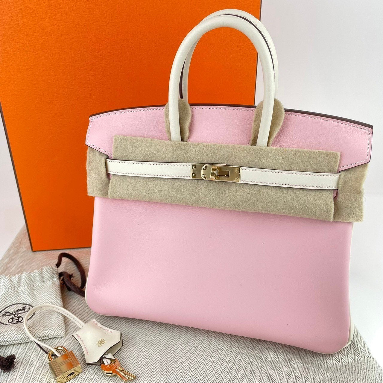 Birkin25 バーキン25 Rose Sakura ローズサクラ Nata ナタ Swift スウィフト PMBHW シャンパンゴールド金具 B刻