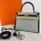 Hermès エルメス Kelly25 ケリー25 Stamp-K K刻印  Swift/Toile H スイフト/トワルアッシュ Black ブラック   GHW ゴールド金具