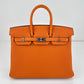 Birkin25 バーキン25 Orange オレンジ PHW シルバー金具 Togo トゴ Stamp-K K刻印