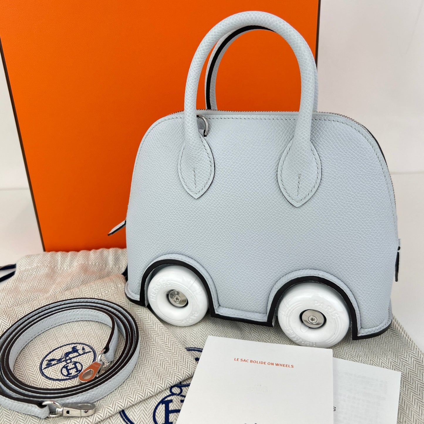 Bolide on wheels ボリードオンウィールズ Blue glacier ブルーグラシエ PHW シルバー金具 Stamp-W W刻印 Epsom エプソン