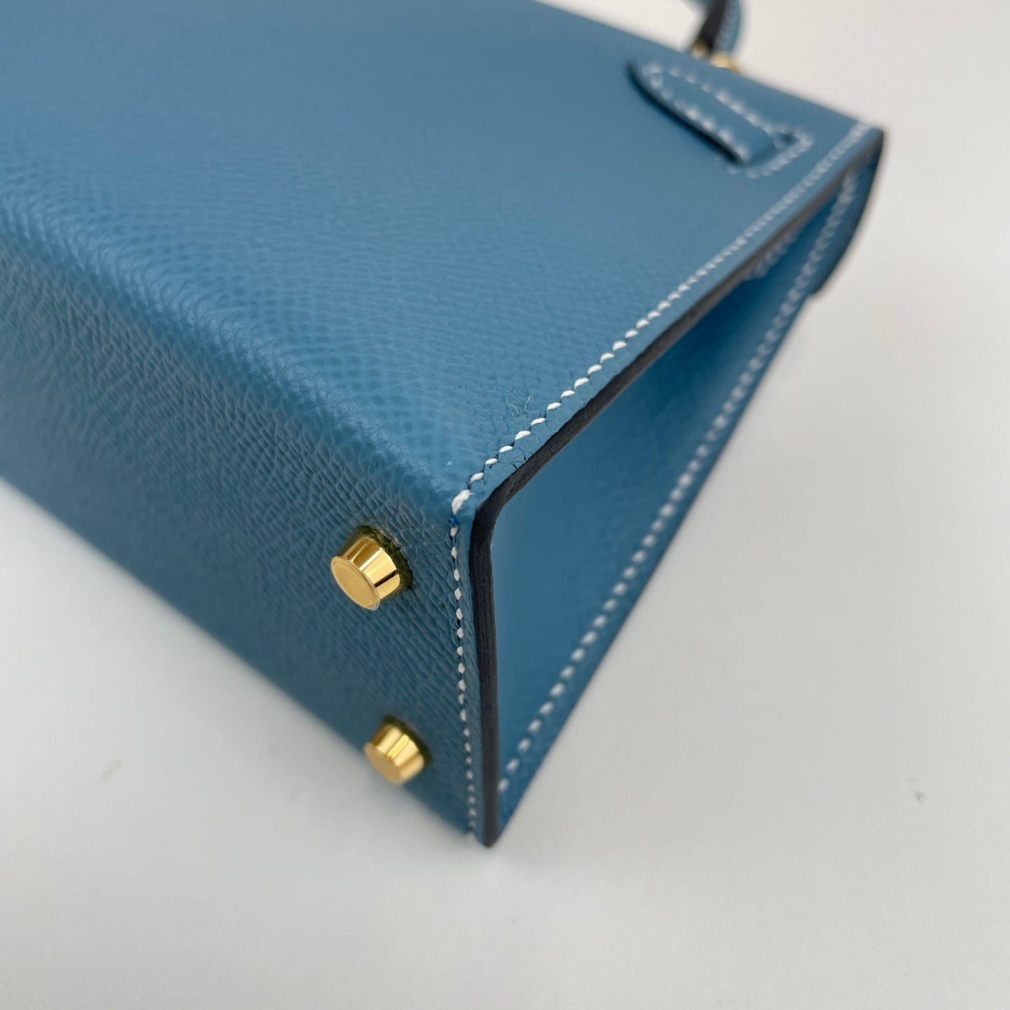 Mini kelly ミニケリー Blue jean ブルージン Epsom エプソン GHW ゴールド金具 Stamp-K K刻印