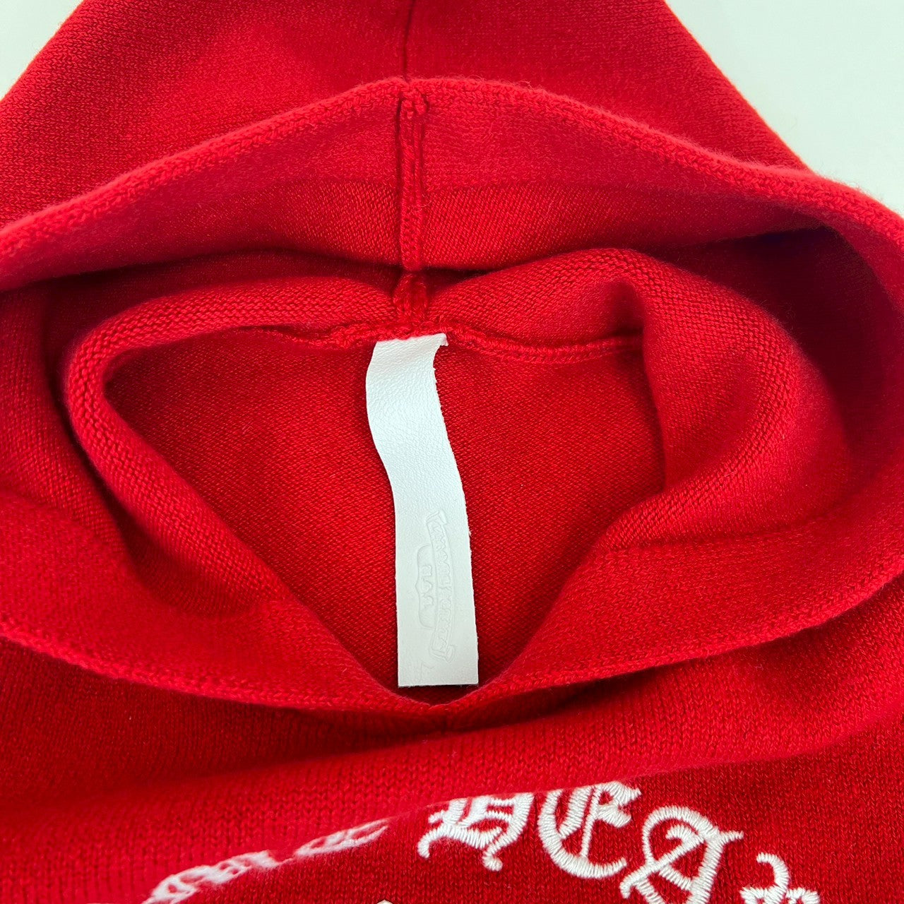 Chrome Hearts クロムハーツ パーカー レッド ホワイトロゴ メンズ XL