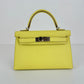 Mini kelly ミニケリー Limoncello リモンチェッロ PHW シルバー金具 Chevre シェーブル Stamp-B B刻印