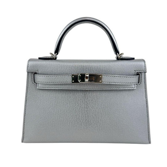 Mini kelly ミニケリー Argent アルジャン PHW シルバー金具 Stamp-K K刻印 Chevre シェーブル