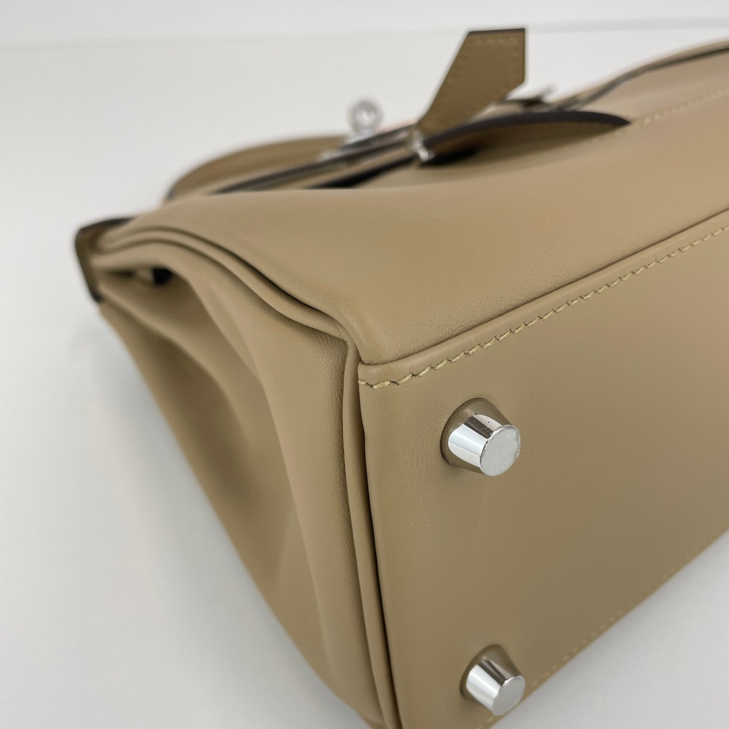 Kelly25 colormatic ケリー25カラーマティック Poussiere プシエール PHW シルバー金具 Stamp-K K刻