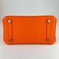 Birkin25 バーキン25 Orange minium オレンジミニマム PHW シルバー金具 Togo トゴ B刻